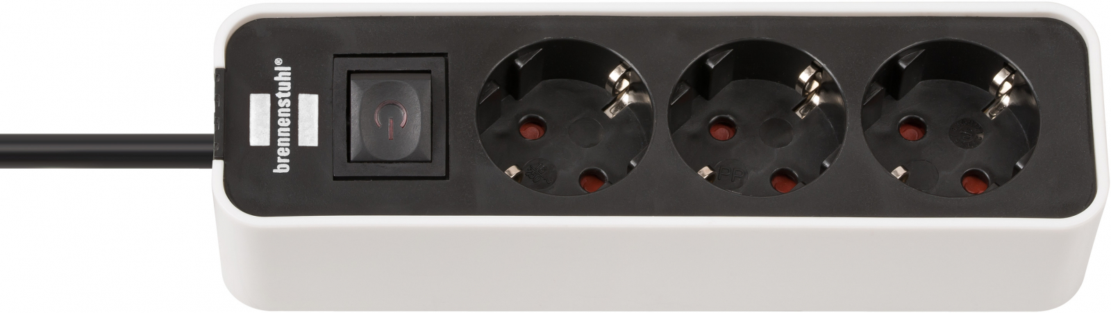 prelungitor brennenstuhl ecolor 3 prize, 1.5m negru alb - imagine 5